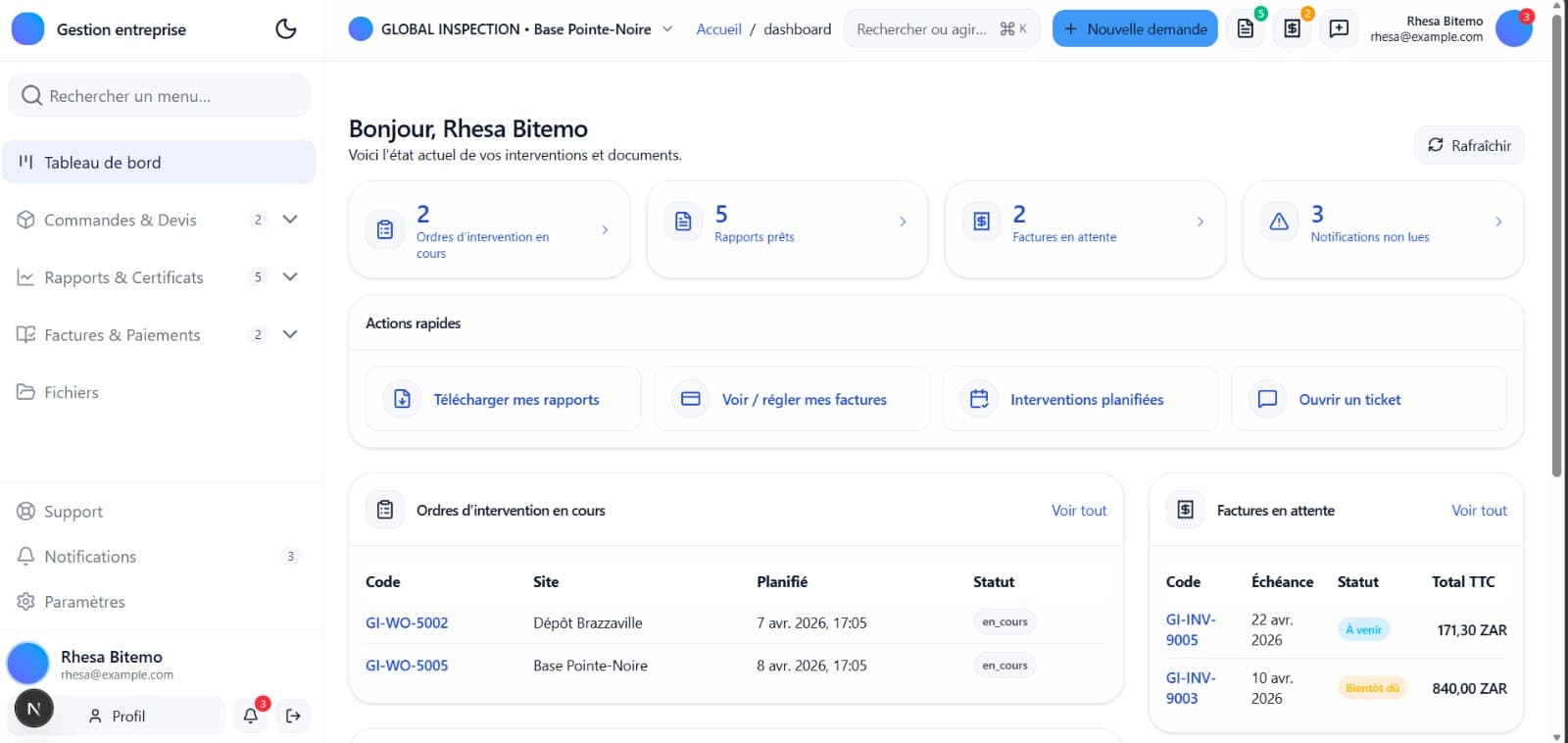 Système de Gestion d’Entreprise (ERP)