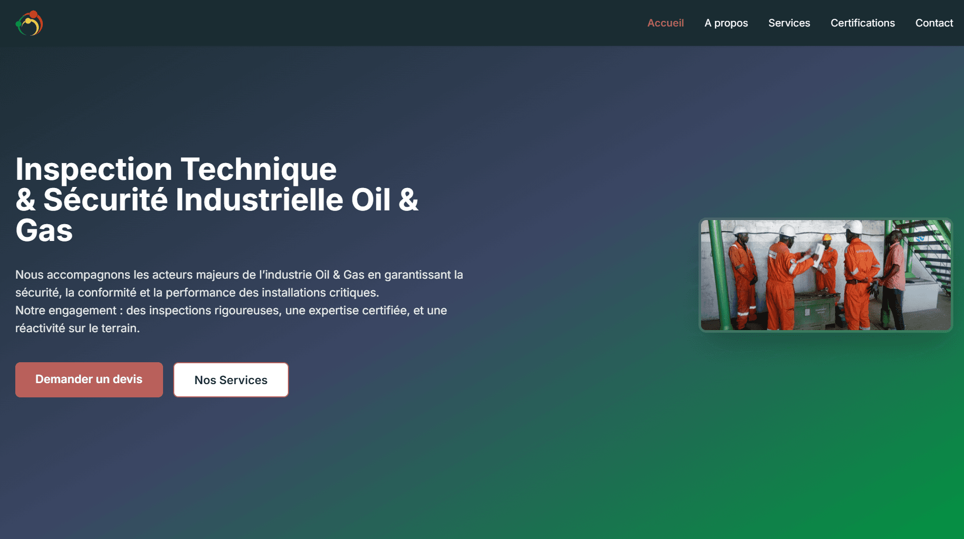 Site vitrine pour Contrôle & Inspection
